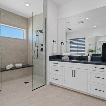 Grigio Elegante Honed Quartz Bathroom