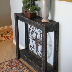 New Black Rustic Sleek Console - Console Tables
