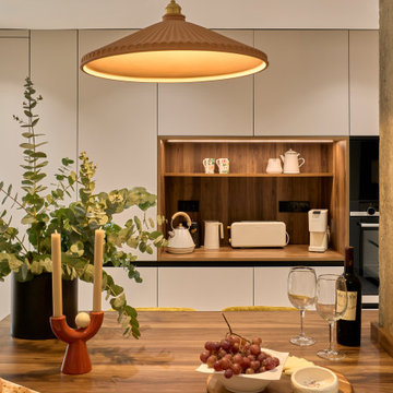 Cocina luminosa y baños atemporales