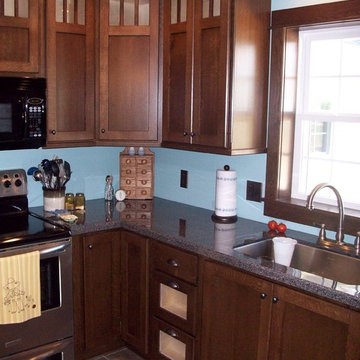 Traditional Kitchens with Dark Wood Cabinets