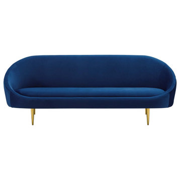 Sublime Curve Back Sofa - Luxurious Stain-Resistant Velvet Dense Foam Cushionin