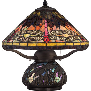 Quoizel TF1851T Tiffany 2 Light Table Lamp - Imperial Bronze