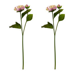 Shea's Wildflower - Dahlia Sprays, Set of 2, Pink - Wreaths And Garlands