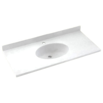 Swan Chesapeake Solid Surface Bathroom Vanity Top, White