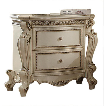 ACME Picardy Nightstand, Antique Pearl