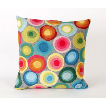 Visions II Puddle Dot Pillow, Multi, 20"x20"