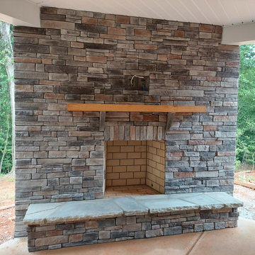 Exterior fireplaces winter-ready!