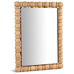 Meridian Furniture - Aubrey Mirror, Natural, 26" W x 2" D x 36" H - Reflect timelessness and classic beauty with just a touch of modernity when you hang this lovely Aubrey mirror in your room. An elegant and sophisticated wall mirror for any room, this beautiful piece is sized big enough to hang over a mantle or serve as a bathroom mirror above the sink. A solid acacia wood frame gives it durability while the natural oak finish makes it easy to coordinate the mirror with existing furnishings in your room.