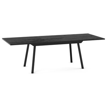 Amisco Faber Extendable Dining Table, Basalt Tfl / Black Metal