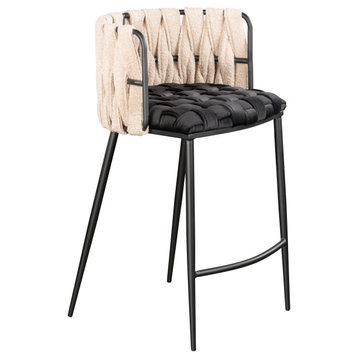 Milano Counter Chair, Black and White