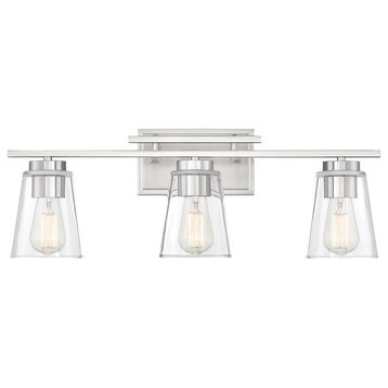 Calhoun Vanity Fixture, Satin Nickel, 3-Light