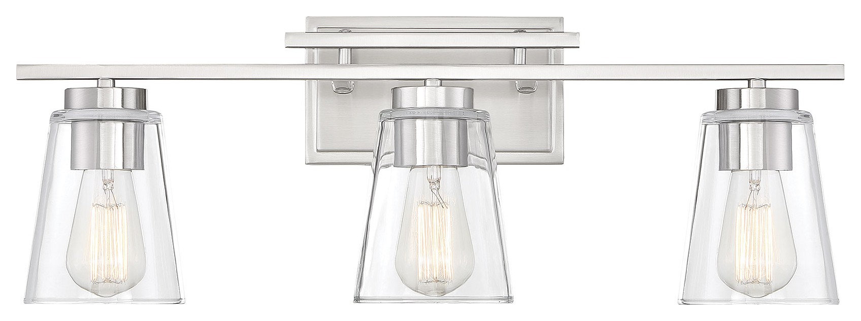 Calhoun Vanity Fixture, Satin Nickel, 3-Light