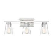 Calhoun Vanity Fixture, Satin Nickel, 3-Light