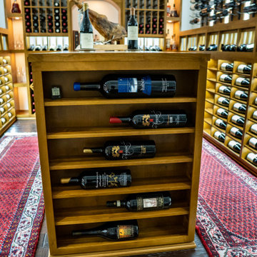 Luxury Miami Wine Cellars with Custom-Made Magnum Display Racks