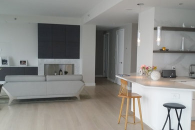 Inspiration for a modern home design remodel in New York