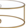 Benzara BM193836 Metal Framed Coffee Tables with Glass & Marble Tops, S/2, Gold