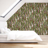 Lily of the Valley Wallcovering, Olive, Roll, Traditional