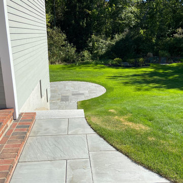 Bluestone Patio with Granite Steps