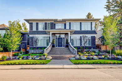 Design ideas for a transitional landscaping in Calgary.
