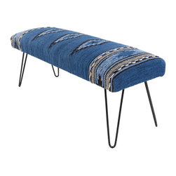 Matthew Izzo Home - Milan Patterned Bench - Upholstered Benches