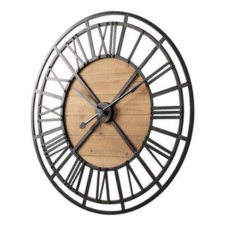 NeXtime - Roman Gear Clock XXL Wall Clock Black/Copper