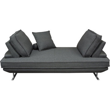 Diamond Sofa Dolce Lounge Seating Platform, Moveable Backrest Supports, Gray