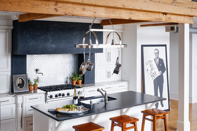 Urban kitchen photo in Charlotte
