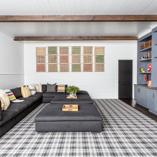 Photo of a large farmhouse basement in New York.