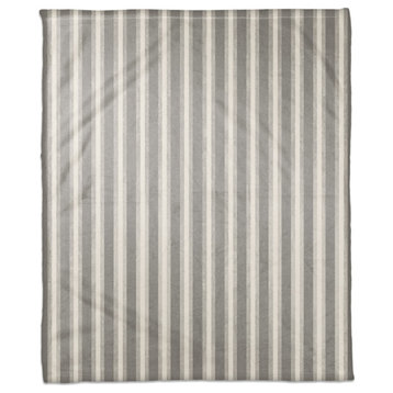 Nautical Stripes Gray 50x60 Throw Blanket