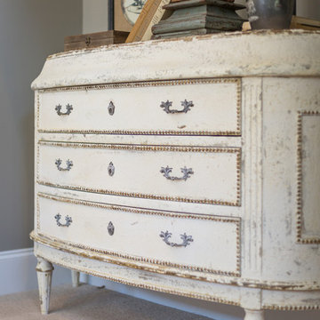 Shabby Chic Slipcovered U Sectional Family Room