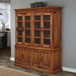 Sierra Nevada Rustic Solid Wood Casement 4 Door Dining Hutch - China Cabinets And Hutches