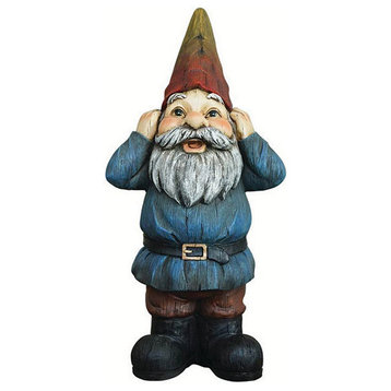 Resin Hear No Evil Gnome, 18.5"