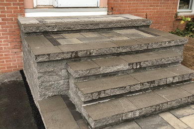 Staircase - small traditional straight staircase idea in New York