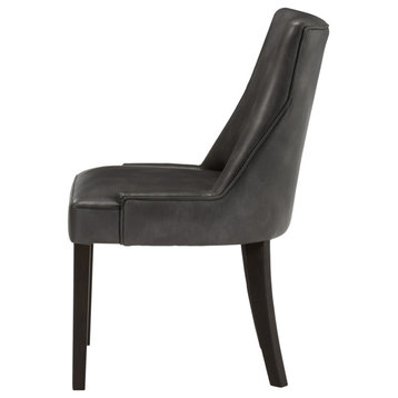 Modern Upholstered Dining Chair | Andrew Martin Dewburry, Pewter