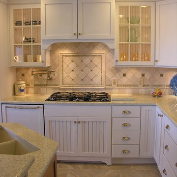 Waterfront Kitchen with Unusal Island