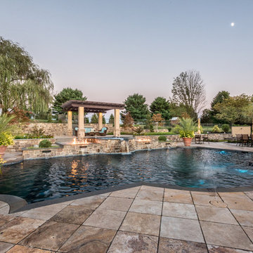 Ultimate Outdoor Living: Sports Court, Pavilion, Pool, Spa and Pond