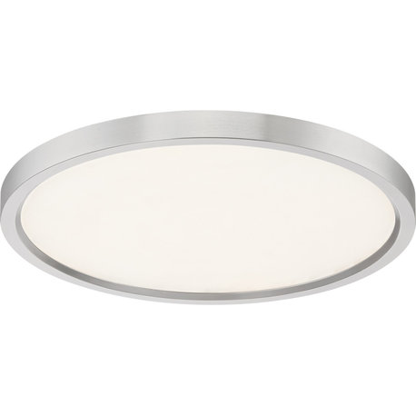 Mechra LED Flush Mount, Brushed Nickel, 22''