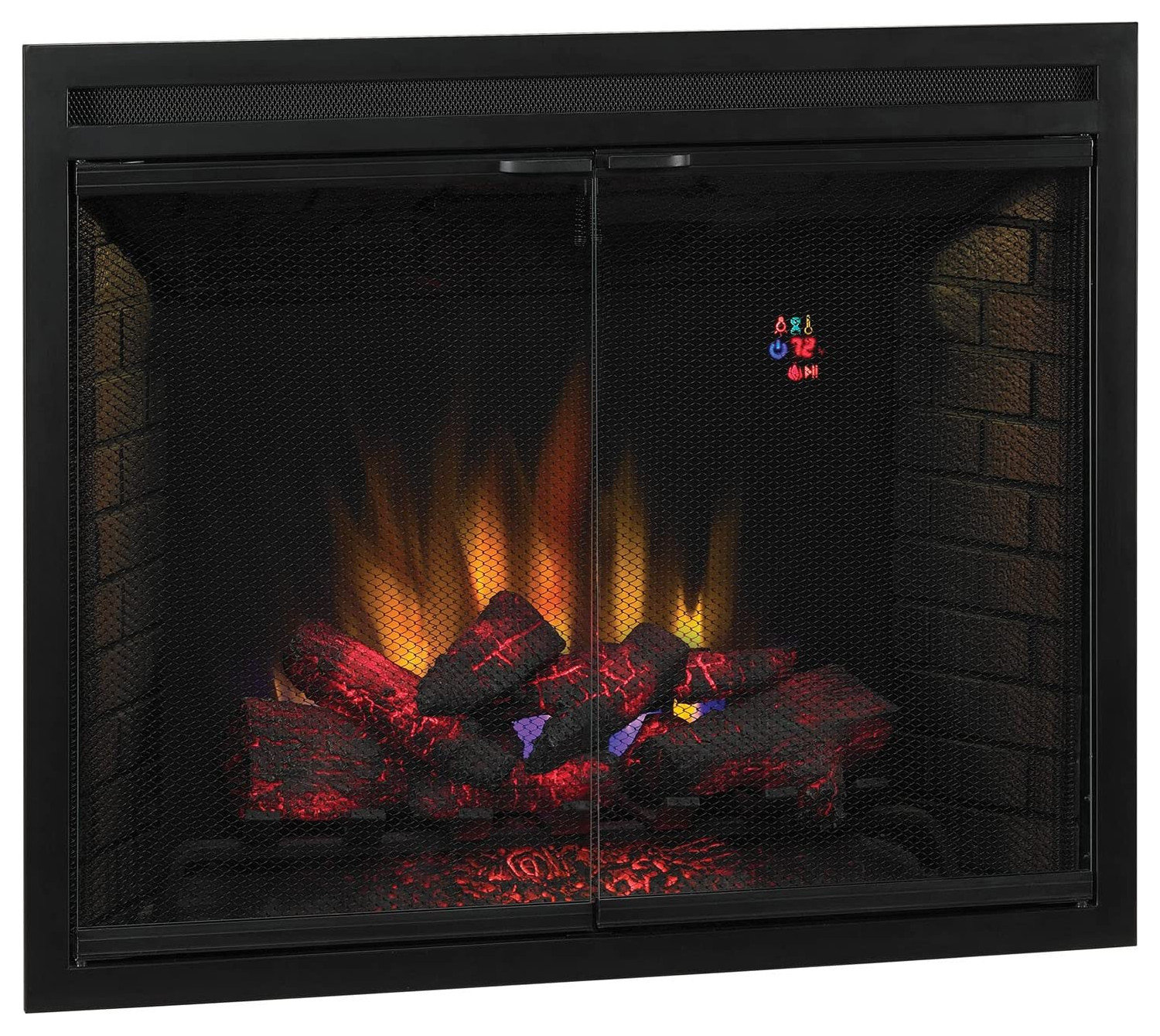 ClassicFlame 39-In LED Builders Electric Firebox with Swinging Doors ...