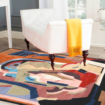 French Contemporary Modern Woolen Area Rug