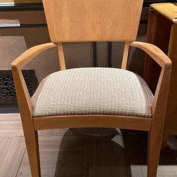 Heywood Wakefield Cat's Eye and Stingray Chair Refinish in Wheat