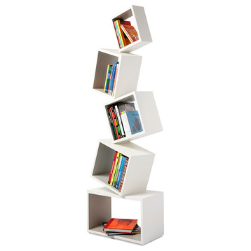 Equilibrium Bookcase - Modern Light Collection, Ivory