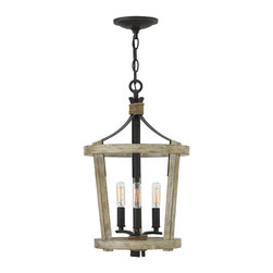 Fredrick Ramond Sherwood 3 Light Cage Chandelier in Cottage WhiteWash - Products
