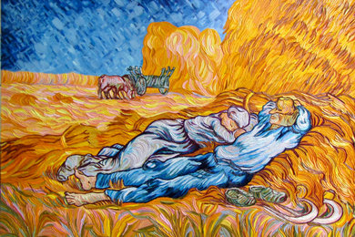 "The Siesta" Vincent Van Gogh, free copy by Alisa Denoizz