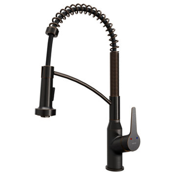 Karran Single-Handle Pull-Down Sprayer Kitchen Faucet, Oil Rubbed Bronze