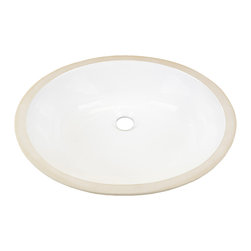 Maykke - Landon Bathroom Undermount Ceramic Sink, White - Bathroom Sinks