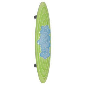 Acorn 5 1 2 C C Cabinet Pull Green With Square Mauve Rose