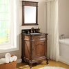 24" Powder Room Debellis Bathroom Sink Vanity and Mirror