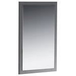 Fresca - Fresca Oxford 20" Gray Mirror - This classic mirror is a reflection of your own good taste. With a simple yet elegant carved wood frame in an Grey finish, this lovely wall mirror would complement any color scheme and would make a stylish statement in a bathroom, entryway or bedroom. It would blend beautifully in any setting. This rectangular mirror measures 20” in width and is also available with a Antique White, Mahogany or Espresso finish. To suit many decorating needs, the Fresca Oxford Mirror is available in various sizes.