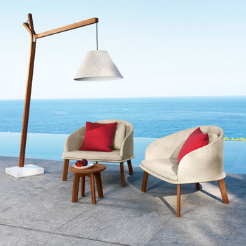 Selling: Cleo Lounge Chair, Cleo Side Table, Cleo Floor Lamp