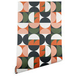 Deny Designs - Deny Designs the Old Art Studio Mid Century Geometric Wallpaper, Multi, 2'x10' - Banish those beige walls and create that statement space you have always dreamed of with the Deny Designs wallpaper. The peel and stick design is easy to install and remove and leaves no sticky residue, making it ideal for accent walls, flat surfaces and permanent and temporary installations. Each panel features a vibrant repeating pattern. Available in three floor-to-ceiling sizes and printed with a matte finish and texture, your space will never look better!